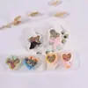 Amapola DIY Espejo de Superficie de Resina de Cristal Corazón de Melocotón Corazón de Flor de Ciruelo Alas de Ángel Arena Líquida Colgante Molde de Silicona