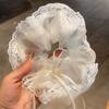 Lazo de encaje estilo coreano ligero de lujo con diseño de sirena Ji, círculo intestinal grueso, nicho femenino, dulce corbata de cuerda, elegante súper hada, accesorios para el cabello de moda.