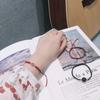 Pulsera roja de cuerda para pareja, pulsera para el cabello tejida a mano, bolsa de materiales DIY, para hombres y mujeres, diseño de nicho INS, regalo, un par conmemorativo