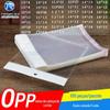 Saco OPP com Cabeçalho Largura 10~16cm Furo para Pendurar Saco de Embalagem de Plástico Transparente Atacado Pontual Saco Auto-Adesivo 8 Fios 100 Peças