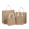 Bolsa Tote de Linho Personalizada com Logo Bolsa de Mão para Viagem Compras Saco de Armazenamento Bolsa de Linho Pintada à Mão DIY Bolsa de Presente