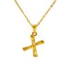 Moda Transfronteriza Europea y Americana Collar Simple Acero Inoxidable Oro de 18K Personalizado Textura Hip-Hop Bambú Colgante de 26 Letras