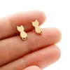 Mini Pendientes de Comercio Exterior Estilo Ins para Niñas, Diseños de Animales Simples y Lindos: Aretes de Pez Dorado, Gato, Conejo, Pingüino, Pájaro al por Mayor