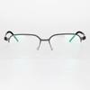 Armazón de gafas para miopía Linde Baichuan para hombre y mujer 7423 retro multifacetado ultraligero titanio puro sin tornillos medio armazón