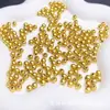 Cuentas Redondas de Oro Arena Antigua Cuentas Sueltas Cuentas Pequeñas de Oro Escarchado Pulsera Pulsera Collar Cuentas Espaciadoras Joyería DIY Hecha a Mano con Cuentas