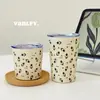 Chica ins alta nueva pequeña taza de agua para beber directamente linda niños dibujos animados nicho no termo