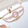 Nuevo reloj de cuarzo para mujer con diamantes de imitación, esfera pequeña, pulsera fina, ajuste libre, joyería, reloj de cuarzo en stock