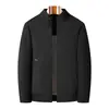 Chaqueta de Color Sólido 3D para Hombre, Otoño 2026, Transfronteriza, Amazon, Chaqueta Cardigan Versátil Nueva con Cuello Alto, Ropa para Hombre