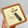 Fique Rico Imediatamente, Chaveiro de Ouro Puro, Pingente de Pônei Dourado do Zodíaco em Desenho Animado, Pingente Versátil e Fofo para Casais