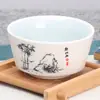 Conjunto de Xícaras Pequenas de Chá Kung Fu Cerâmica Tigela de Chá Doméstica Xícara de Degustação de Chá Conjunto de Chá Individual Areia Roxa Conjunto de Chá Flor de Neve Xícara de Mestre Celadon