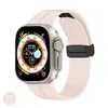 Adequado para Pulseiras de Todas as Séries do Apple iWatch S1-S10 Se Ultra Silicone Fivela Dobrável Magnética Relógio