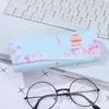 Estuche para gafas portátil magnético de cuero PU con pintura en aerosol, fresco, lindo, de dibujos animados, para estudiantes, hombres y mujeres, impresión de logotipo de fábrica gratis