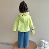 Ropa de abrigo para niña para otoño e invierno 2026, nuevo abrigo de invierno cálido con capucha y forro de forro polar de dinosaurio verde para niños