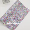Paquete de Materiales para Lazos de Accesorios para el Cabello DIY 20x22CM Lentejuelas Grandes Pequeñas de Alto Brillo Patrón de Escamas de Pez Patrón de Ondas de Agua Tela de Cuero diy