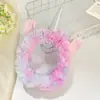 Diadema Tie-Dye de Unicornio Transfronteriza, Piel Sintética de Conejo, Accesorio para el Cabello Fresco y Creativo, Diadema para Lavado de Cara, Maquillaje y Mascarilla