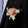 Ramo de novia bohemio con flores para boda, dama de honor, ramillete de rosas, traje de flores para muñeca, cinta, borde cruzado, gran oferta