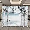 Nova Divisória de Tela Paisagística Estilo Chinês para Sala de Estar Entrada Bloqueada Decoração de Escritório Tecido Paisagístico Móvel Para-vento para Casa
