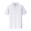 Camisa polo de verão de fábrica, camisa simples de cor sólida com lapela, camisa publicitária, camiseta de manga curta respirável e combinando com logotipo bordado