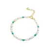 Collar Pulsera de Cuentas de Turquesa Azul Natural, Cadena para Clavícula Cadena de Cuello de Estilo Chino Nuevo Retro Artístico de Nicho de Lujo Ligero Accesorio para Mujeres