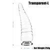 Orissi Cristal Transparente Fio Multicolorido Tentáculo de Polvo Plug Anal Grande, Médio e Pequeno Plug Anal Crisântemo Anal