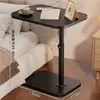 Mesa lateral de sofá com altura ajustável, mesa de centro para sala de estar, mesa pequena para uso doméstico, mesa de cabeceira para o quarto, prateleira de armazenamento para cabeceira