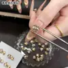 Decoraciones para Uñas con Zirconia Brillante Color Champán, Bolas Redondas de Diamante Acabadas, Diamantes para Uñas al por Mayor