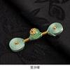 Botão de Fecho Cheongsam Novo Estilo Chinês Tecido à Mão Enrolado Disco de Contas Douradas Incenso Botão de Pano de Uma Palavra Fivela Decorativa Retro Dinastia Han