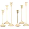 6 Castiçais Europeus Elegantes e Românticos para Decorações de Jantar e Casamento, Centros de Mesa de Casamento Cor de Cobre para Hotéis