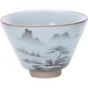 Juego de té de kung fu con forma de huevo de dragón Ru Kiln Taza de té de cerámica con apertura que puede elevar la Taza Maestra Taza de té Taza de cubo Taza de té grande