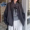 Gabardina corta color caqui para mujeres petite, primavera y otoño 2026, nueva chaqueta casual de alta gama estilo coreano con cuello alto