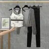 Ropa Deportiva a Prueba de Golpes con Espalda en I para Mujer, Conjunto de Ropa Deportiva de Color Contrastante y Espalda Bonita para Correr y Yoga, Dos Piezas Estilo Nuevo