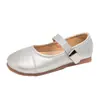 Zapatos para Niña Zapatos de Piel 2024 Primavera y Otoño Estilo Nuevo Zapatos Infantiles Suela Suave Zapatos de Princesa Niña Pequeña Celebridad de Internet Antideslizantes Modernos Zapatos de un Solo Color