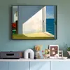 Pintura de fama mundial para decoración de pared de sala de estar, mural de dormitorio "Habitación junto al mar" de Hopter, arte de pared de paisaje para comedor de casa de huéspedes