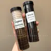 Marrom leite Alta Elástico Durável Faixa de Borracha Simples Elegante Faixa de Cabelo Corda de Cabelo 2025 Nova Corda de Cabelo de Couro