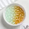 Serie de Luces de Luciérnaga Cuentas que Cambian de Color Resina UV Cuentas Redondas Cuentas Sueltas Pulsera DIY Accesorios para Pulseras Colgante