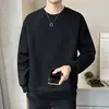 Sudadera Nueva Primavera/Otoño 2026 para Hombre Camiseta Casual de Manga Larga Capa Base Top Holgado de Moda Cuello Redondo Versátil