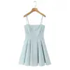 Vestido Curto Romântico Floral Off-the-Shoulder Estilo Francês para Mulheres, Novo Estilo de Verão para Férias, Vestido com Alça Afunilada na Cintura Emagrecedor