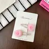 Presilha BB de renda flor de malha estilo coreano para crianças, doce e fresca, presilha para franja de meninas, grampo de cabelo, elástico de cabelo, acessório de cabelo, adereço de cabeça
