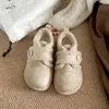 Zapatos de Algodón para Exteriores, Forrados de Felpa, Suela Gruesa, Cálidos para Mujer, Modelo Invierno 2026, Suela Suave, Retro, Únicos, Muy Elegantes, Impermeables, Estilo Birkenstock