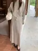 Conjunto de Vestido y Suéter Tejido para Mujer 2026 Otoño Invierno Estilo Coreano, un conjunto completo de dos piezas con un toque de alta gama