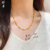 Popular en Xiaohongshu Oro Arena Estilo Bucci Ojo de Tigre Trébol de Cuatro Hojas Collar Apilado con Cadena de Set de Cuentas de Transferencia Ojo de Gato de Alta Gama