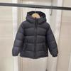 Chaqueta de plumón corta y gruesa para niños, suave y cómoda con capucha para niños grandes, plumón de pato blanco 90, color sólido, casual, chaqueta de invierno