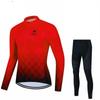Nova camisa de ciclismo 2023 manga longa com fleece, traje de ciclismo fino, equipamento para ciclismo de estrada e mountain bike