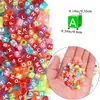 100/paquete acrílico color transparente monocolor cuadrado letra inglesa diy pulsera colgante accesorios al por mayor