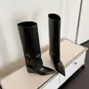 Botas de Caballero de Moda Estilo Británico con Elástico de 1 cm 2026 Nuevo Llegada Otoño/Invierno Punta Fina Tacón Plano Aumento Oculto de Altura Botas Largas Botas para Mujer