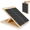 Tabla de Estiramiento de Madera Madera Maciza Ajustable Entrenamiento de Rehabilitación Fitness Pedal Inclinado Plegable Estirador de Gemelos de Madera