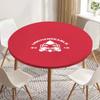 Toalha de Mesa Redonda Artística Moderna Personalizada com Elástico, Capa de Mesa Impermeável e à Prova de Óleo, Protetor de Mesa Minimalista