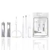 Tijeras para Uñas de Acero Inoxidable Personalizadas, Cortauñas, Tijeras para Cutícula, Pinzas para Cejas, Limas de Uñas, Juego Completo de Herramientas de Cuidado, Set de Manicura de 6 Piezas