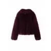 Fábrica de Ropa para Mujer Transfronteriza Venta al por Mayor 2026 Estilo Retro Francés Elegante Moderno Versátil Cálido Abrigo Corto de Piel