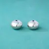 Contas Espessas de Gordura Formato Ufo Contas Planas Prata de Lei S925 Prata Tailandesa Vintage Envelhecida Espaçador 12mm Acessórios para Pulseira Artesanato DIY